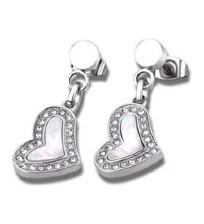 LOTUS STYLE WOMAN'S HEART STEEL EARRINGS LS1670-4/1