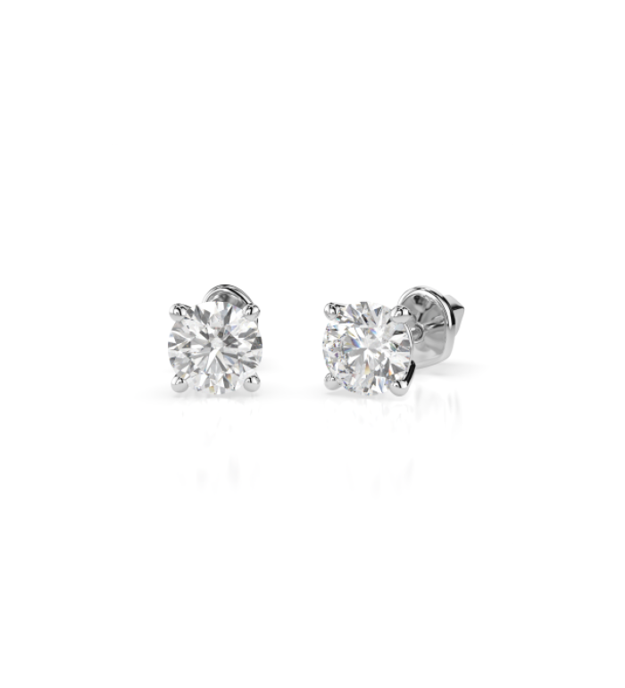 CARA Златни обеци с диаманти 0,80 ct GIA сертификат K102-10012W