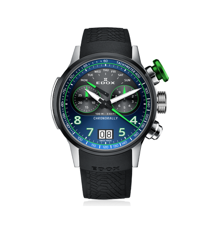 EDOX CHRONORALLY 45MM MEN'S WATCH 38003 TINV BUNV