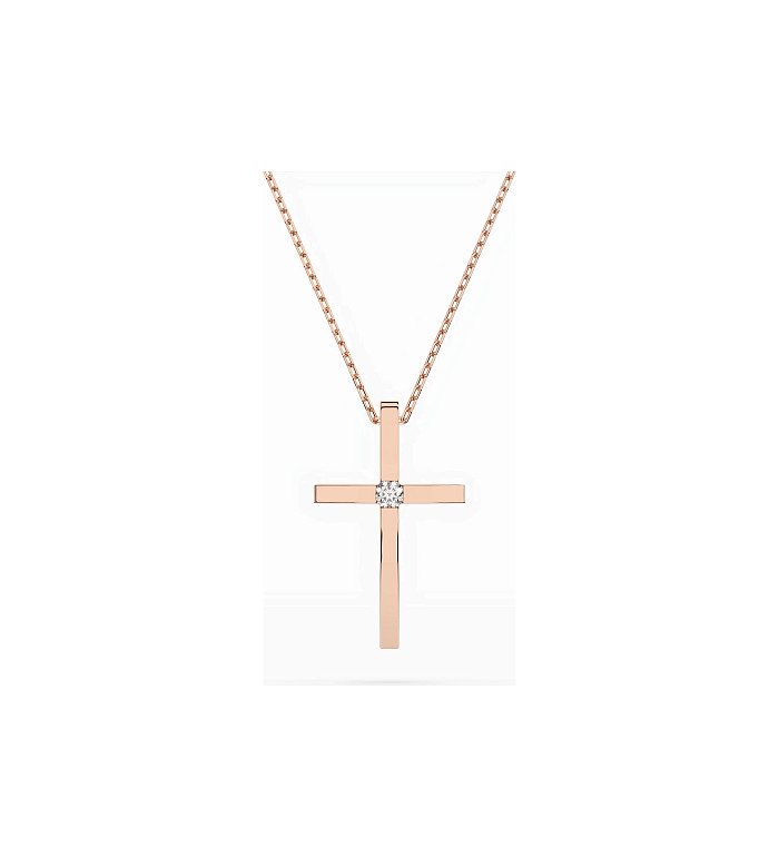 Cara колие с диамант 0.03 ct – ЗЛАТНО БИЖУ 14К K104-10031R/14K