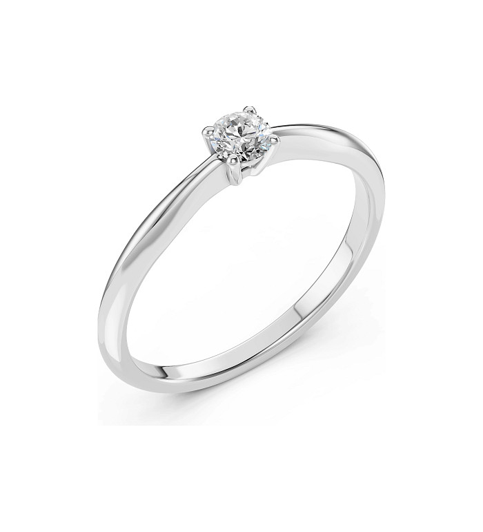 Cara пръстен с диамант 0.20 ct – ЗЛАТНО БИЖУ 14К K101-10021W(3.7)/14K