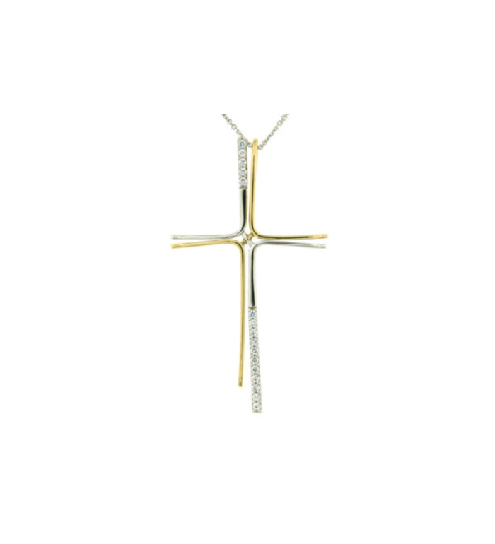 CARA DIAMANTI Златно колие с цирконии P1238G/W
