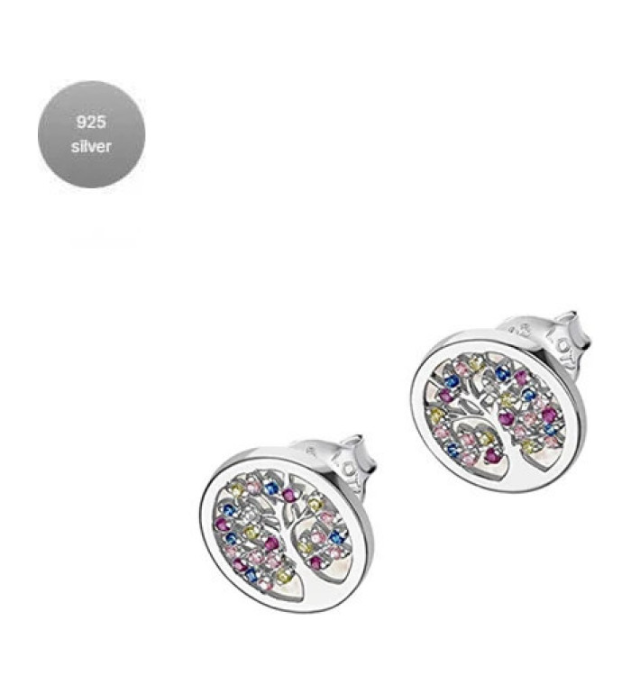 LOTUS SILVER TREE OF LIFE SILVER EARRINGS LP1889-4/1