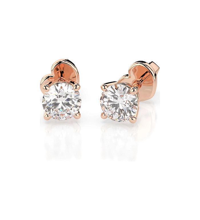 Cara обеци с диаманти 0.60 ct GIA сертификат – ЗЛАТНО БИЖУ 14К K102-10012/1R(4.2)/14K
