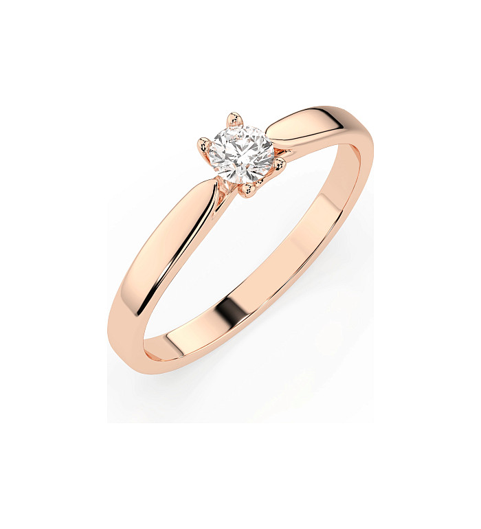 Cara пръстен с диамант 0.15 ct – ЗЛАТНО БИЖУ 14К K101-10046R(3.4)/14K