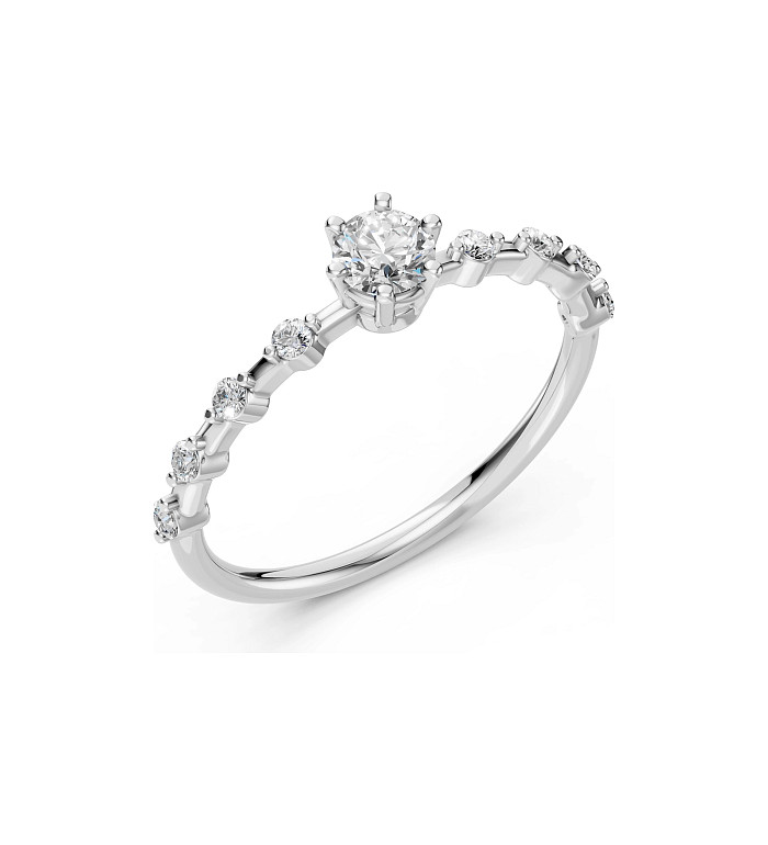 Cara пръстен с диаманти 0.30+0.16 ct GIA сертификат – ЗЛАТНО БИЖУ 14К K101-10144W(4.2)/14K