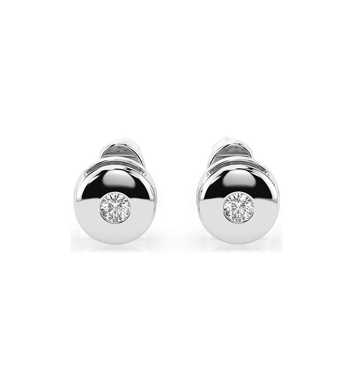 Cara обеци с диаманти 0.08 ct – ЗЛАТНО БИЖУ 14К K102-10048W/14K