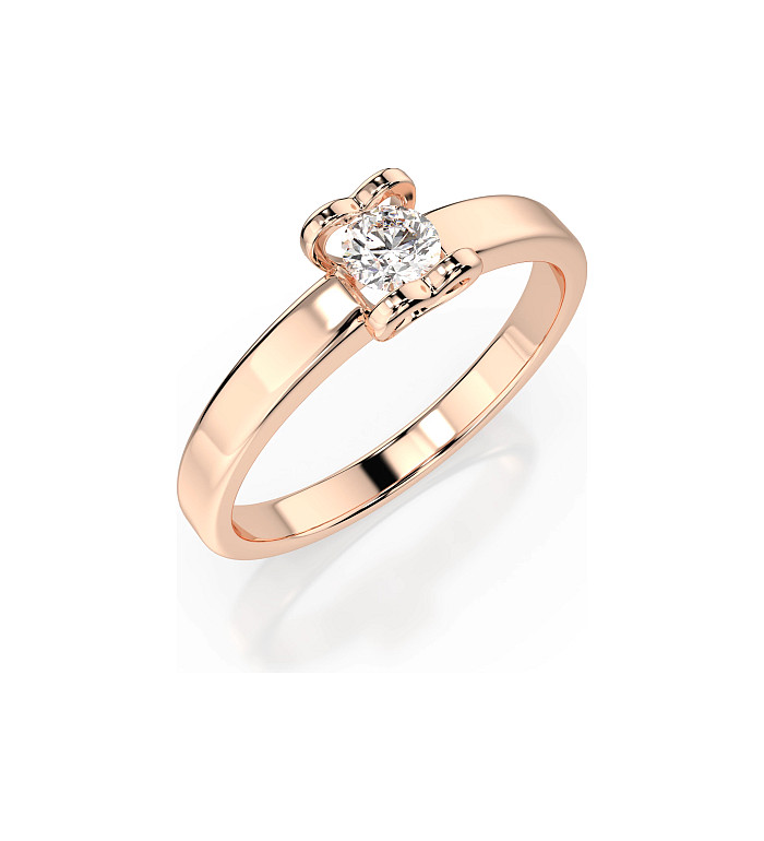 Cara пръстен с диамант 0.15 ct – ЗЛАТНО БИЖУ 14К K101-10013R(3.4)/14K