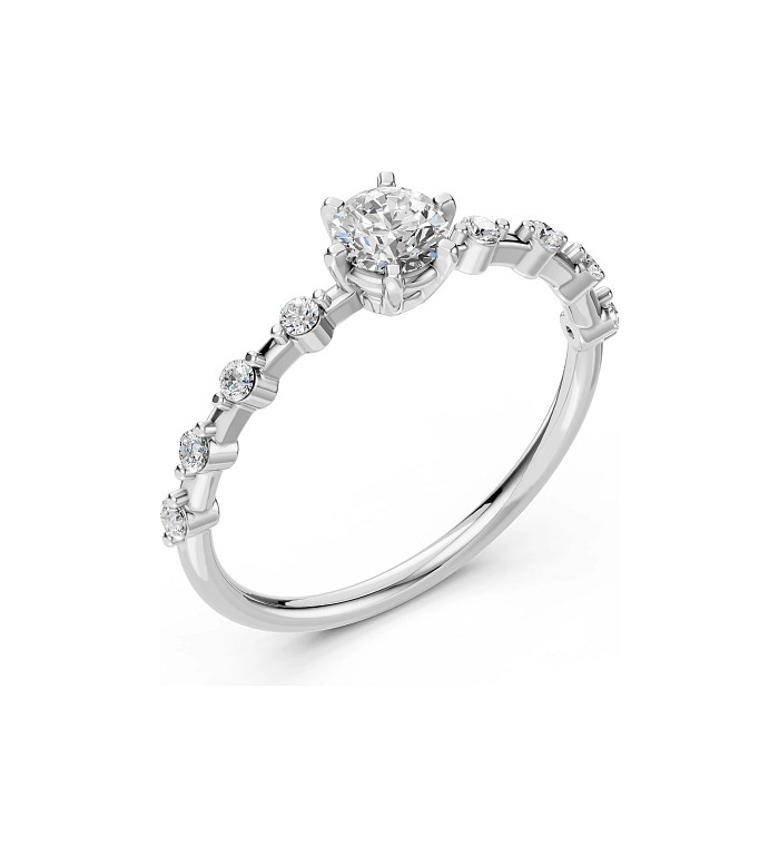 Cara пръстен с диаманти 0.40+0.16 ct GIA сертификат – ЗЛАТНО БИЖУ 14К K101-10144W(4.7)/14K