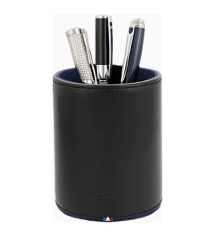 Поставка за пишещи S.T.Dupont Line D Black Leather PEN POT 7110