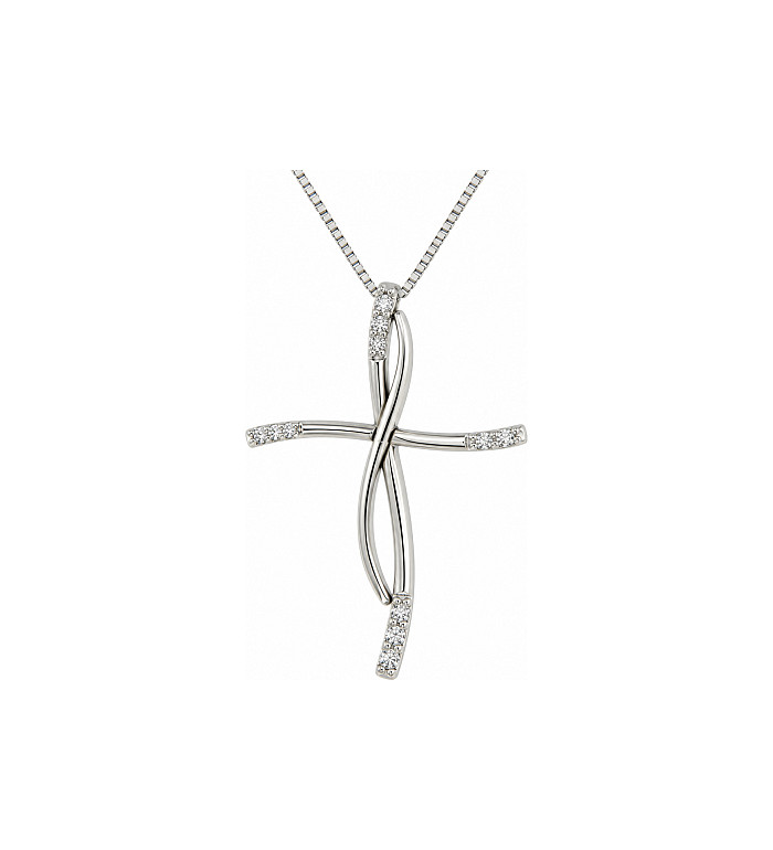 Cara Diamanti gold necklace with diamonds CLN1319H
