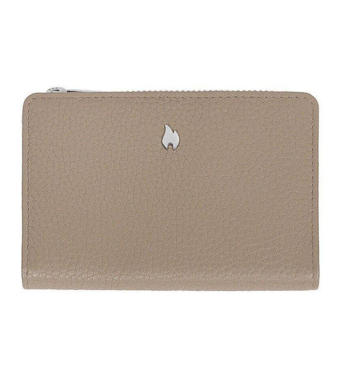 SMALL WOMEN'S WALLET ZIPPO - SIGNATURE, RFID PROTECTION, BEIGE