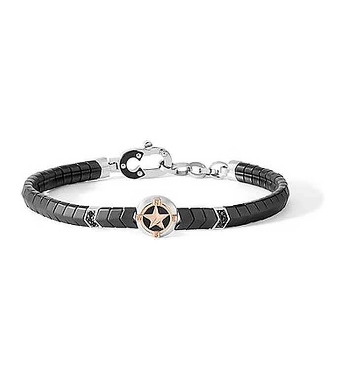 COMETE BRACELET CERAMIC, SILVER, CUBIC ZIRCONIA UBR920