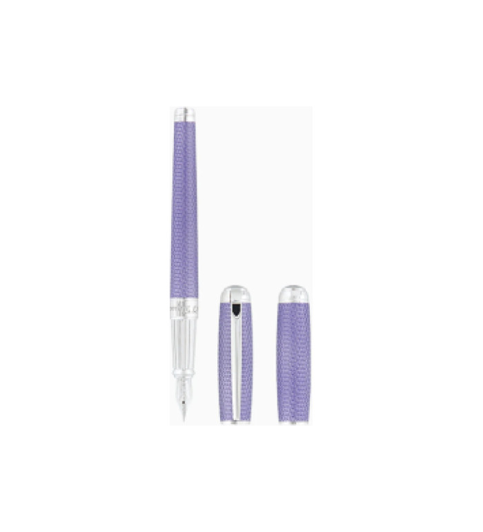 ПИСАЛКА S.T.DUPONT LINE D LARGE LILAC AND PALLADIUM LACQUERED FIREHEAD GUILLOCHE 410000L
