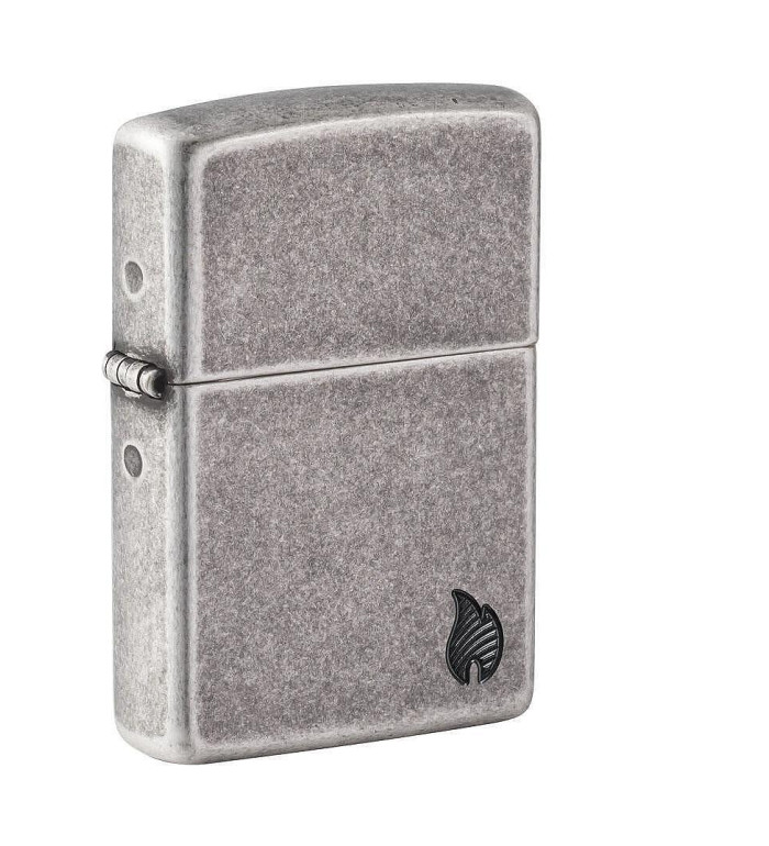 Запалка Zippo - Armor® Antique Silver Flame Design