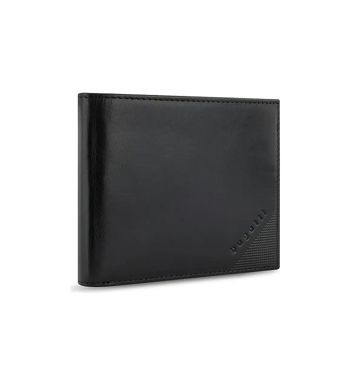 Мъжки портфейл Bugatti - Nobile With Flap, черен