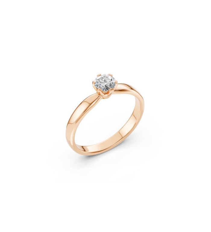 CARA Златен пръстен с диамант 0.40 ct GIA сертификат K101-10040R 
