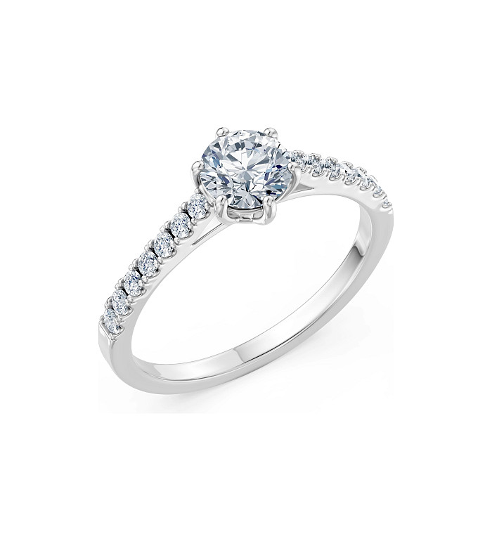 Cara пръстен с диаманти 0.70+0.25 ct GIA сертификат – ЗЛАТНО БИЖУ 14К K101-10093W(5.7)/14K