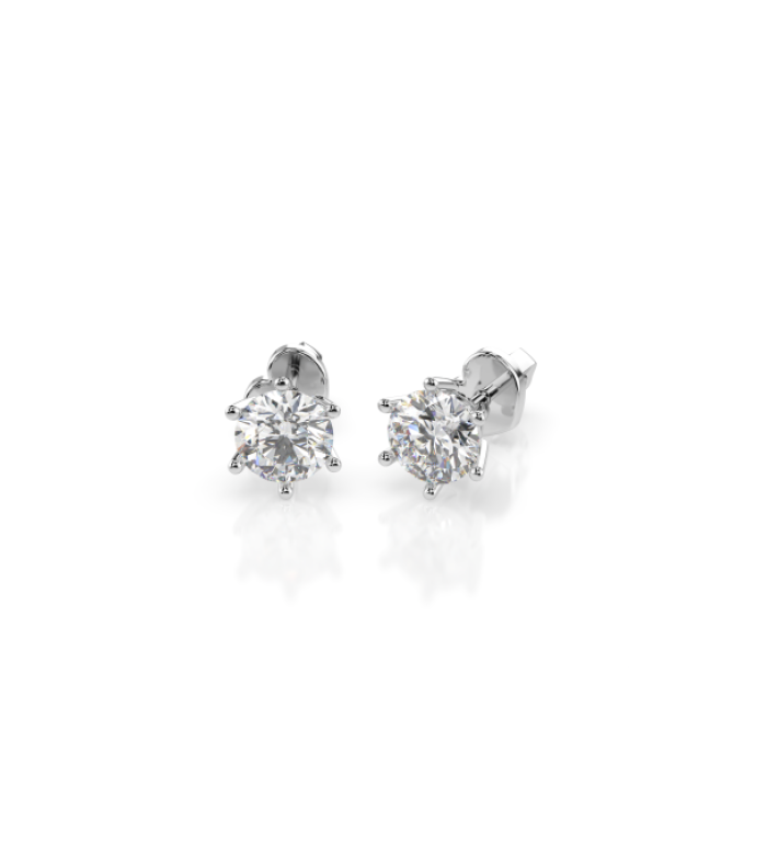 CARA Златни обеци с диаманти 0,80 ct GIA сертификат K102-10151W