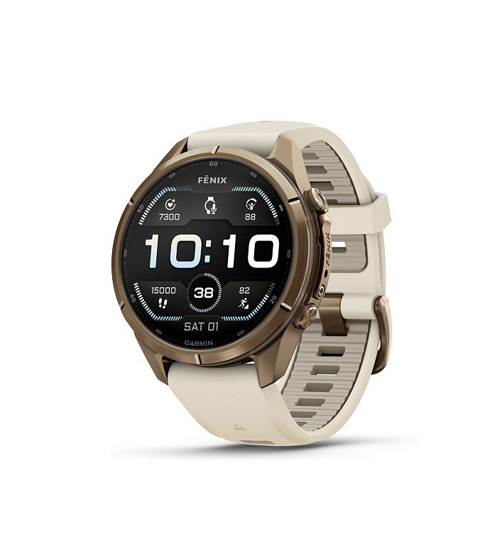 Garmin Fenix 9 Pro Autumn Gold Titanium с Cream/French Gray силиконова каишка 010-04335-26