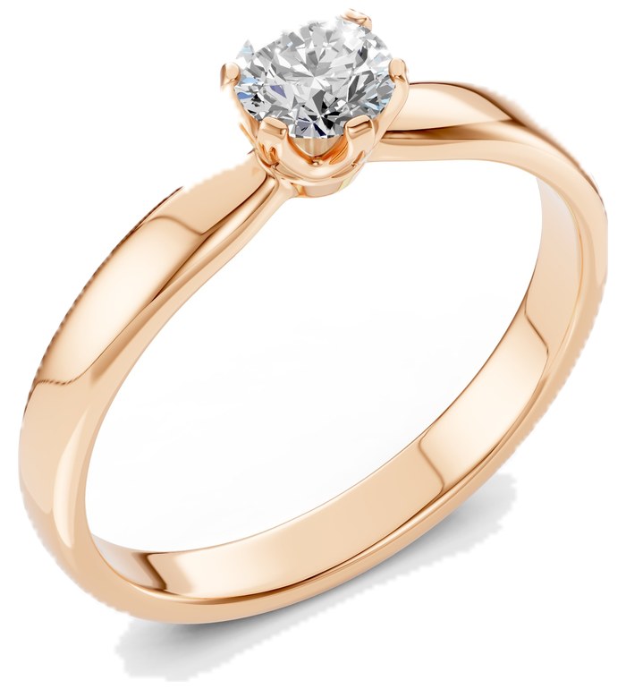 CARA Златен пръстен с диамант 0.45 ct GIA сертификат K101-10040R