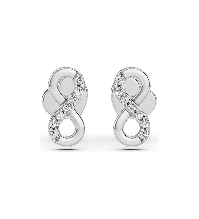 Cara обеци с диаманти 0.09 ct – ЗЛАТНО БИЖУ 14К K102-10092W/14K