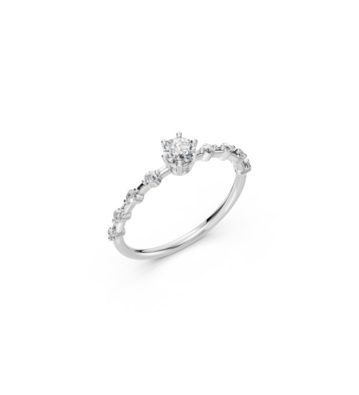 CARA Златен пръстен с диаманти 0.30+0,16 ct GIA сертификат K101-10144W