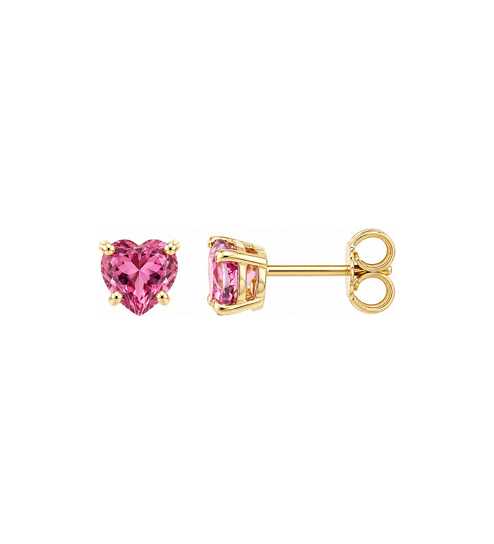 Cara Diamanti gold earrings with pink topaz B0519PT