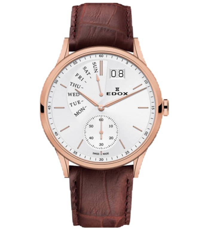 EDOX LES VANBERTS DATE RETROGRADE 42MM MEN'S WATCH 34500 37RC AIR