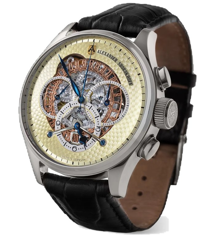 ALEXANDER SHOROKHOFF CHRONO REGULATOR MANUAL 43.5MM MEN'S WATCH LIMITED EDITION 68PIECES AS.CR02-2