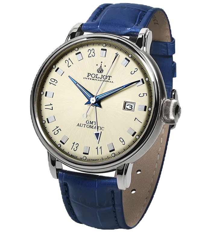 Часовник POLJOT INTERNATIONAL JAROS GMT 42MM 34NH.4200112