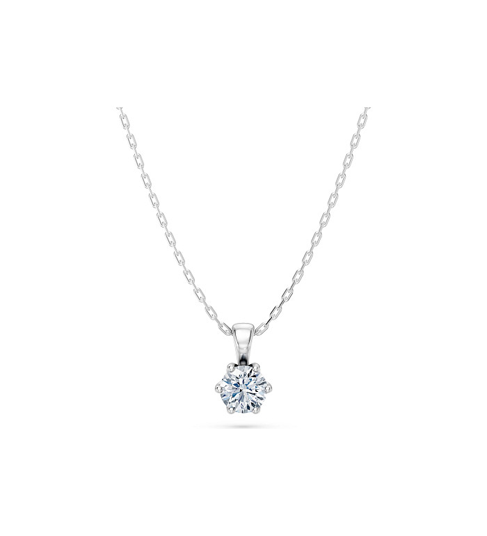Cara колие с диамант 0.30 ct GIA сертификат – ЗЛАТНО БИЖУ 14К K104-10004W(4.2)/14K