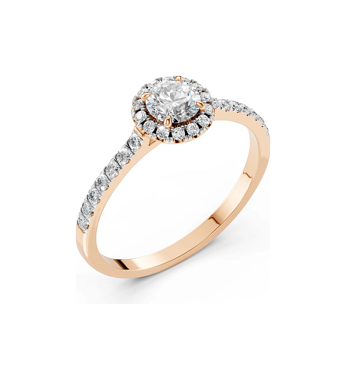 Cara пръстен с диаманти 0.50+0.29 ct GIA сертификат – ЗЛАТНО БИЖУ 14К K101-10095R(5.1)/14K