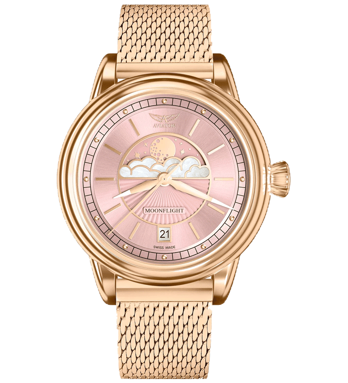 ЧАСОВНИК AVIATOR DOUGLAS MOONFLIGHT 36MM V.1.33.2.258.5