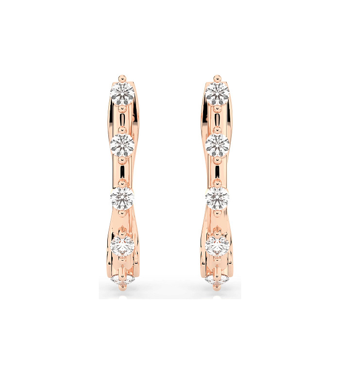 Cara обеци с диаманти 0.20 ct – ЗЛАТНО БИЖУ 14К K102-10145R/14K