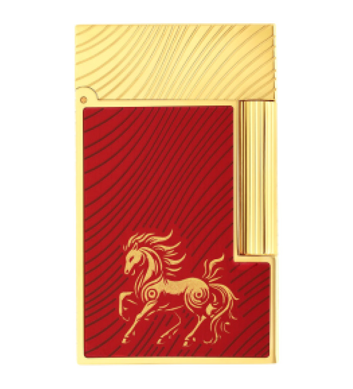 Запалка S.T.Dupont Ligne 2 Chinese New Year Horse Guilloche Red C16080CL