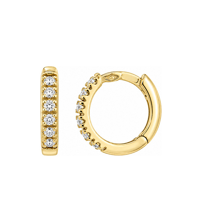 Cara Diamanti gold earrings with diamonds BB0406Y/0.12ctsSI/H