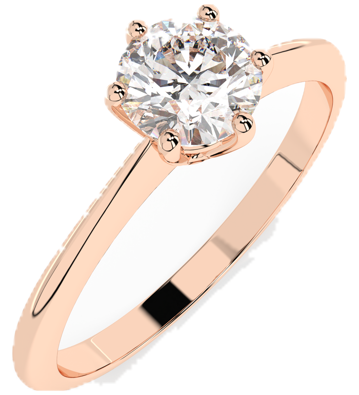 CARA Златен пръстен с диамант 0.3 Ct GIA сертификат K101-10027R