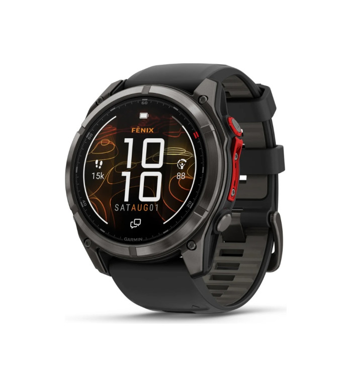 ЧАСОВНИК GARMIN FENIX 8 PRO 51MM MICROLED SAPPHIRE CARBON GRAY DLC TITANIUM С BLACK/PEBBLE  010-03380-01