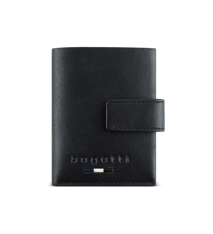 Мъжки портфейл Bugatti - Romeo Mini, с RFID защита, черен