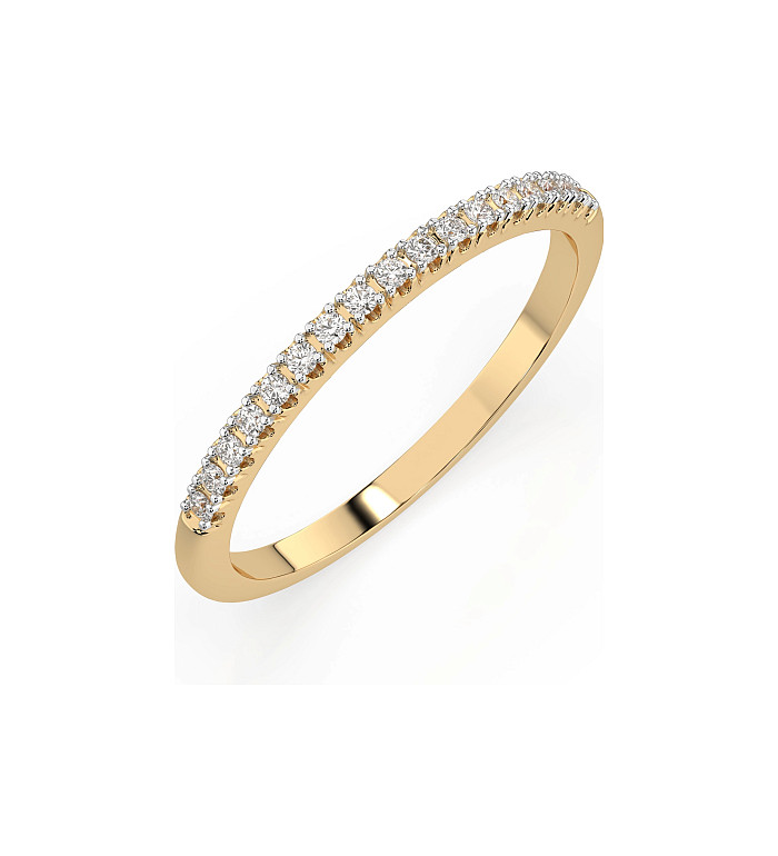 Cara пръстен с диаманти 0.14 ct – ЗЛАТНО БИЖУ 14К K101-10076Y/14K