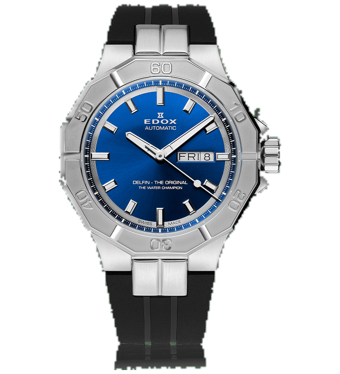 EDOX DELFIN DAY DATE AUTOMATIC 43MM MEN'S WATCH 88008 3CA BUIN