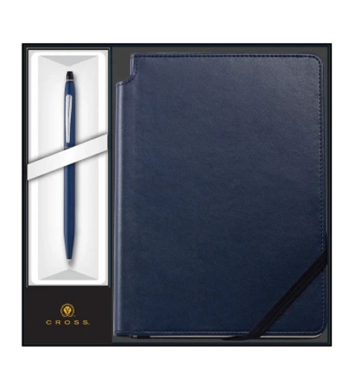 Комплект Cross Click™ - Midnight Blue, химикалка и тефтер, А5