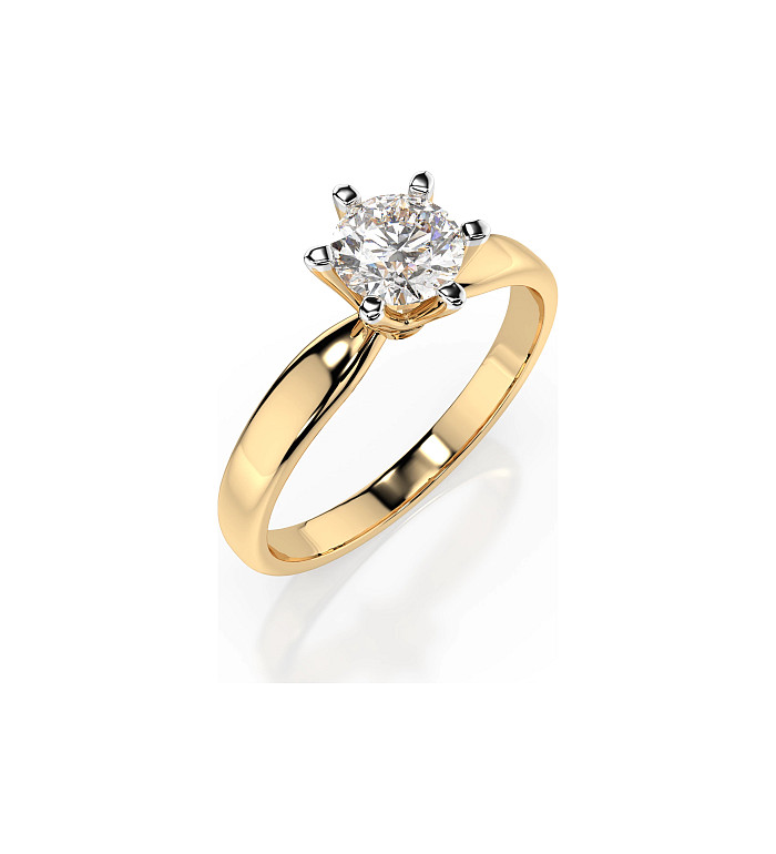 Cara пръстен с диамант 0.50 ct GIA сертификат – ЗЛАТНО БИЖУ 14К K101-10040Y(5.1)/14K