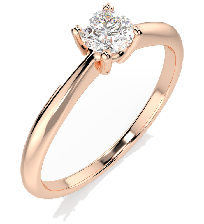 CARA Златен пръстен с диамант 0.35 ct GIA сертификат K101-10021W
