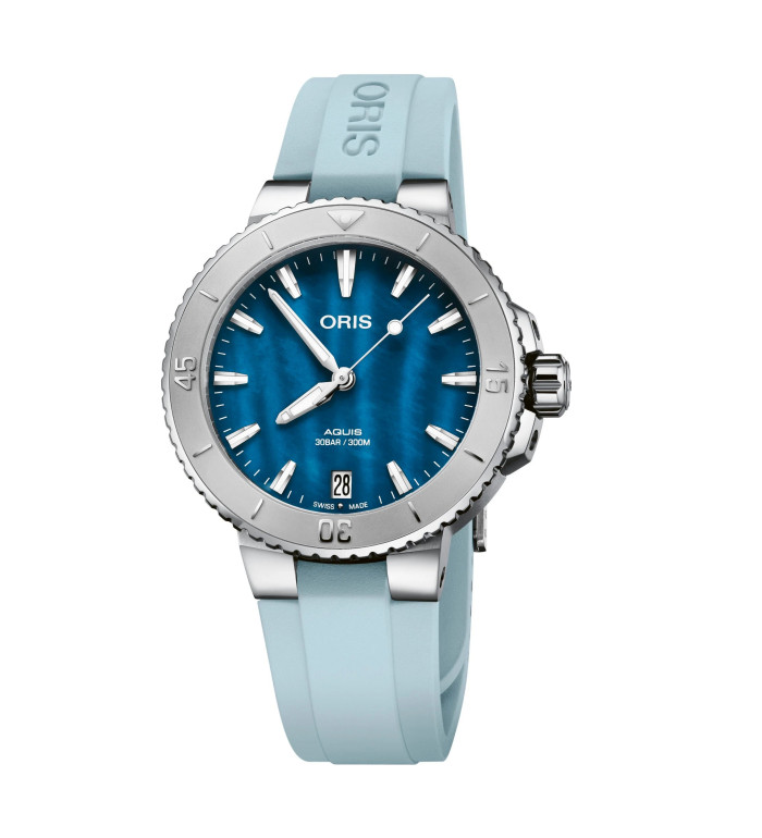ORIS AQUIS DATE 36.5MM LADIES WATCH 733 7770 4155-07 4 18 65FC