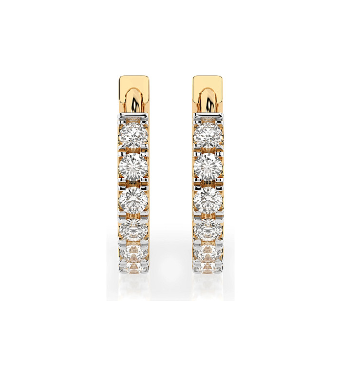 Cara обеци с диаманти 0.42 ct – ЗЛАТНО БИЖУ 14К K102-10109Y(2.0)/14K