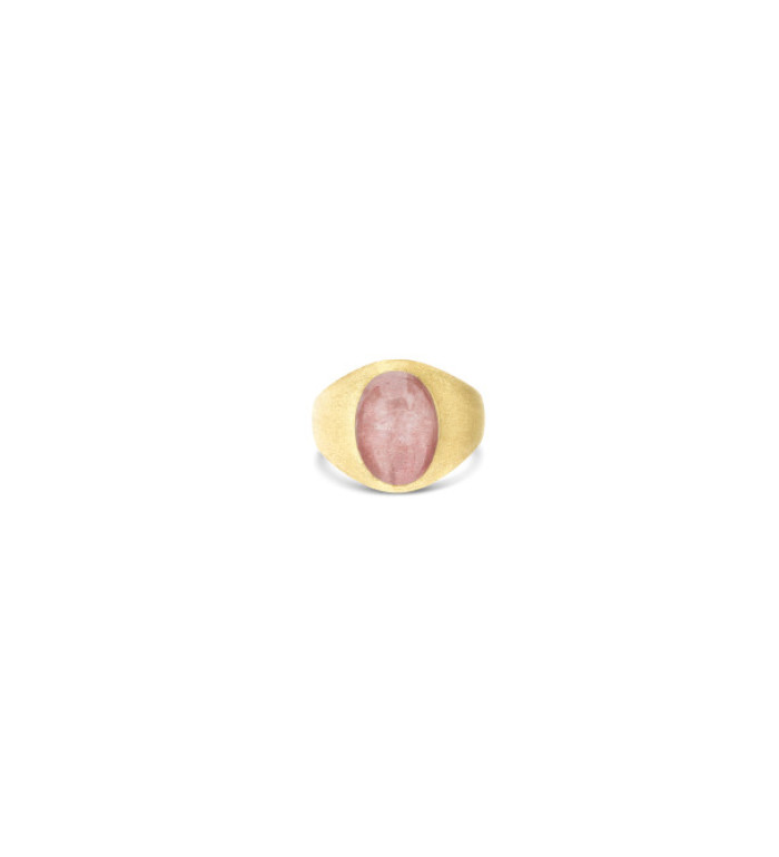 NANIS BOULES ROSOLIO small ПРЪСТЕН ПЛАНИНСКИ КРИСТАЛ, ЯГОДОВ КВАРЦ, СЕДЕФ AH8-609