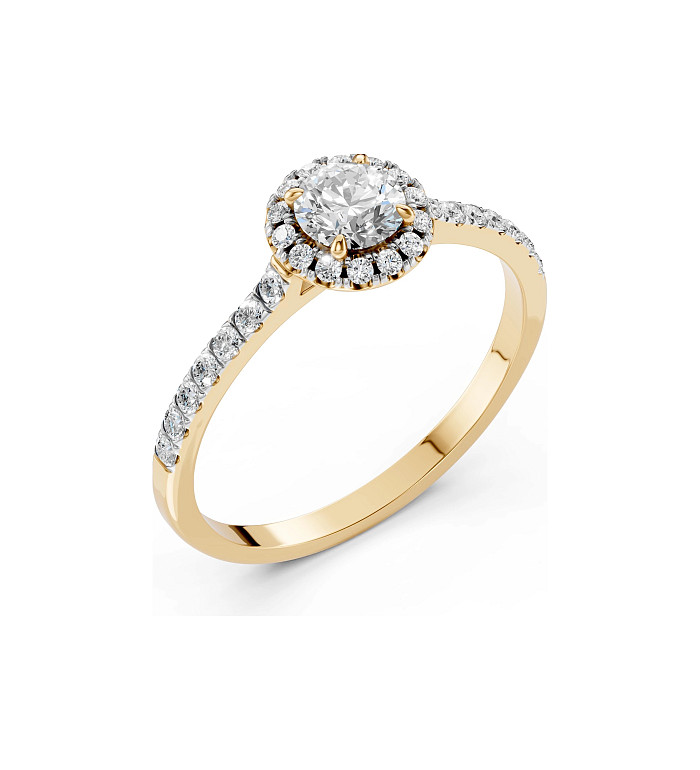 Cara пръстен с диаманти 0.50+0.29 ct GIA сертификат – ЗЛАТНО БИЖУ 14К K101-10095Y(5.1)/14K