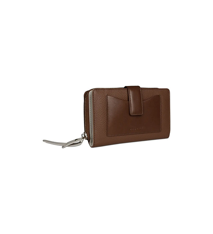 Дамски портфейл Bugatti - Viola L, RFID защита, кафяв/сив